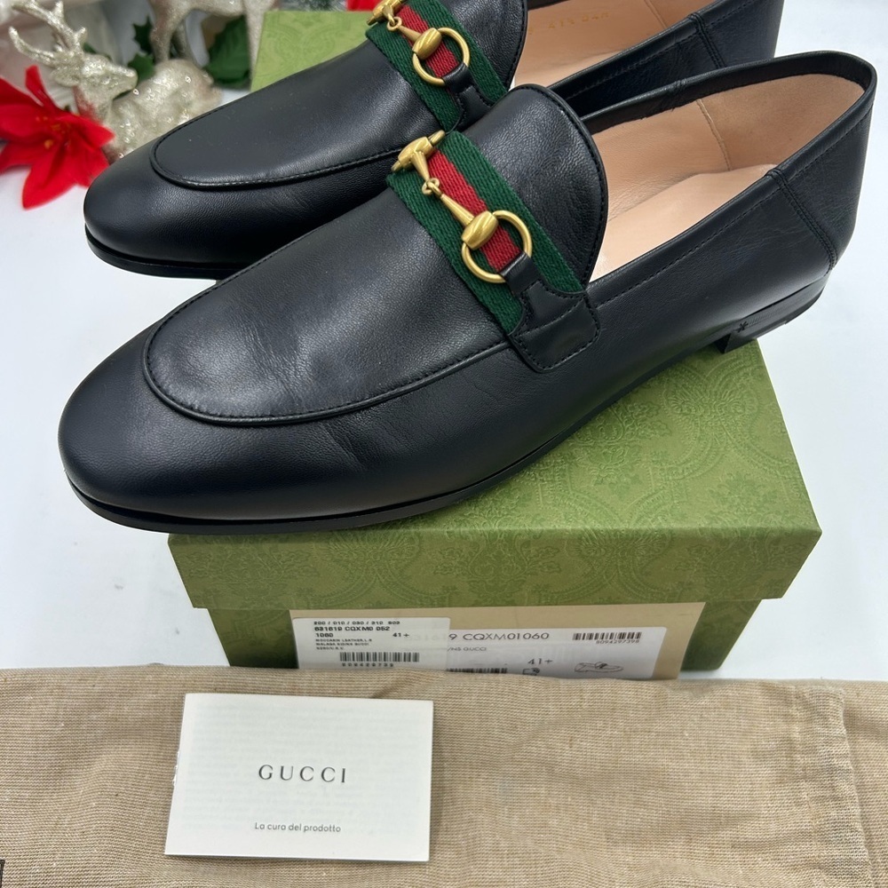 Women's Gucci, jordaan leather loafers size 41.5 made in Italy - Picture 4 of 10